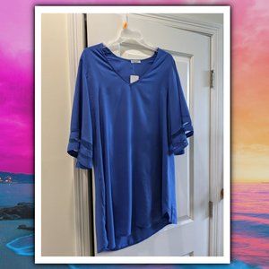 Ekouaer - Blue Sleepwear Shirt - Size L